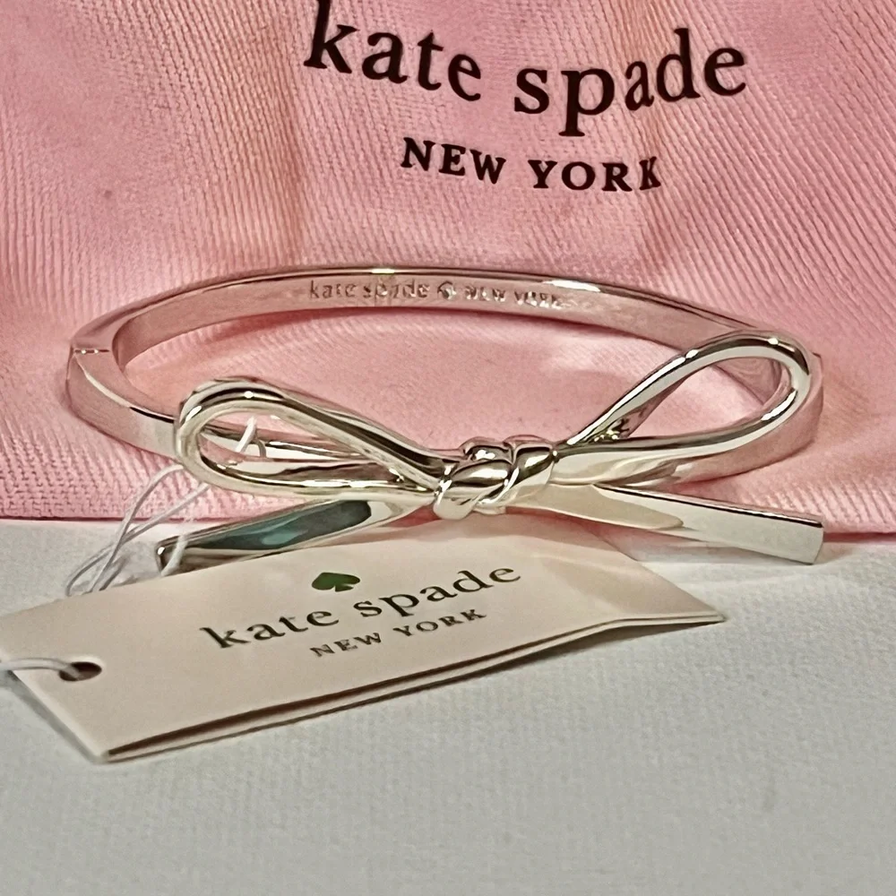 NWT Kate Spade Silver Bow Bracelet - Picture 2 of 10